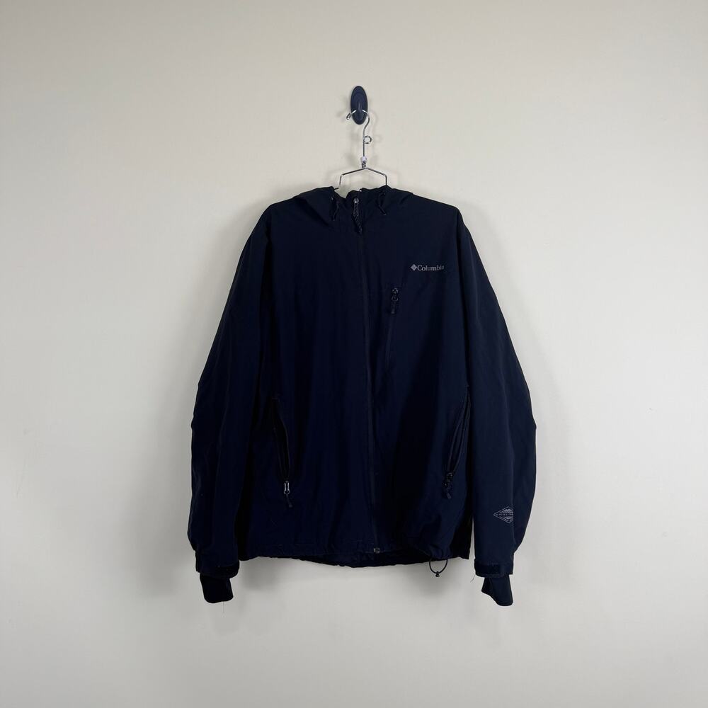 Columbia Omni-Tech Dry Shell Ski Snowboard Jacket Black Size Large